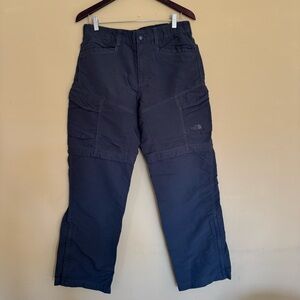North Face Paramount Convertible Pants Mens Size M Gray Hiking Outdoors 34x32